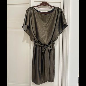 Bronze iridescent chiffon fully lined dress